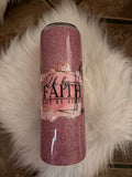 20 oz pink faith tumbler